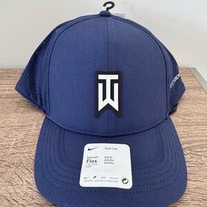 Nike Tiger Woods TW Structured Dri-FIT ADV Club Golf Hat Cap Navy White Sz L/XL